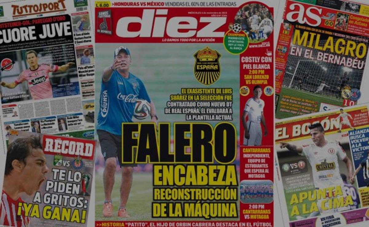 Las portadas del mundo deportivo de este miércoles 04 de noviembre