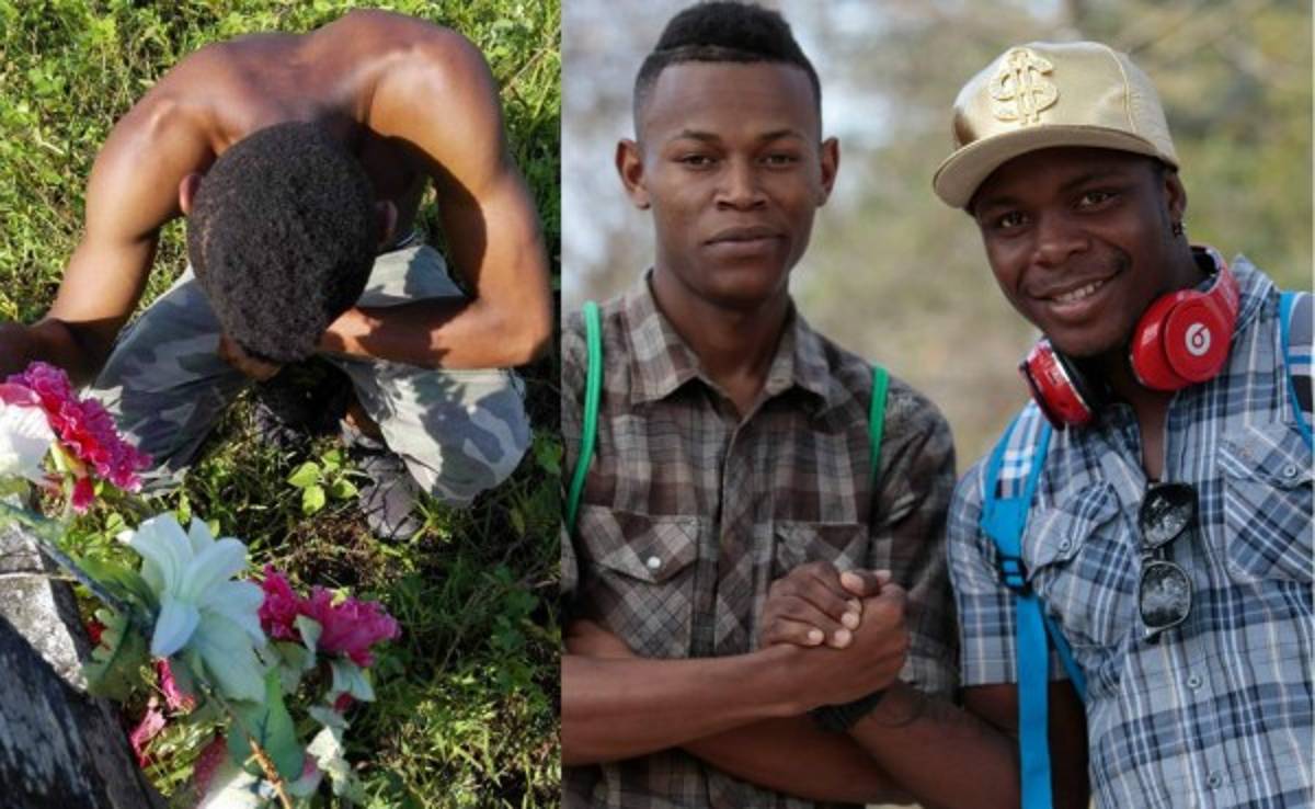 El hermano del 'Escorpión' Ruiz se arrodilló ante la tumba de su mamá