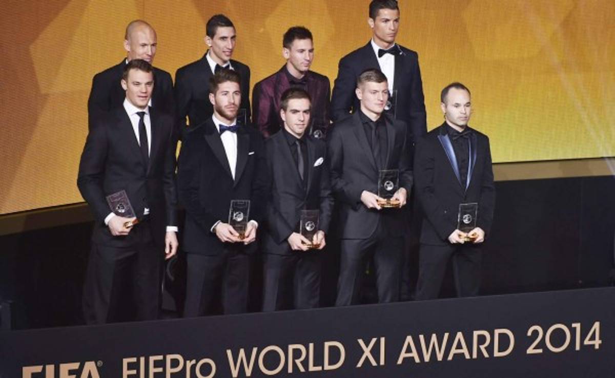 Messi, Cristiano, Ramos, Iniesta, Kroos y Di María, en el once del año  