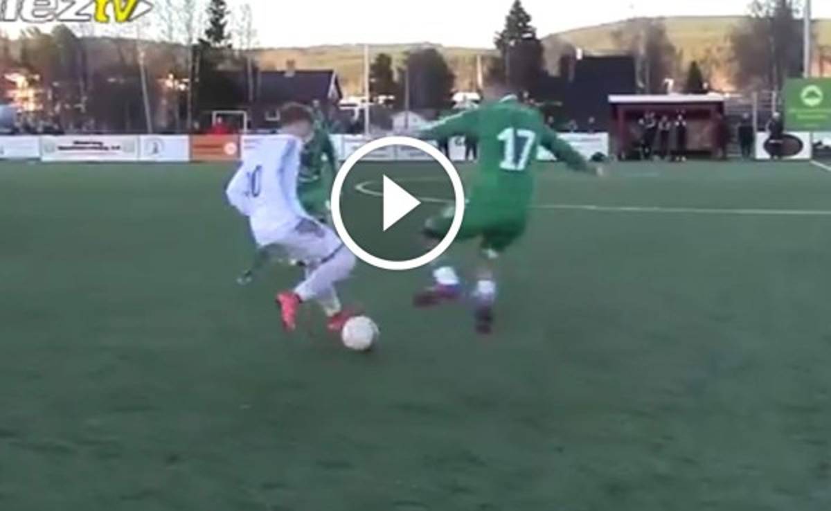 VIDEO: Criminal patada en el fútbol de Noruega da hasta escalofríos