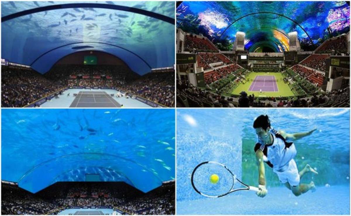 Los maravillosos caprichos en Dubai: Una cancha de Tenis bajo el agua