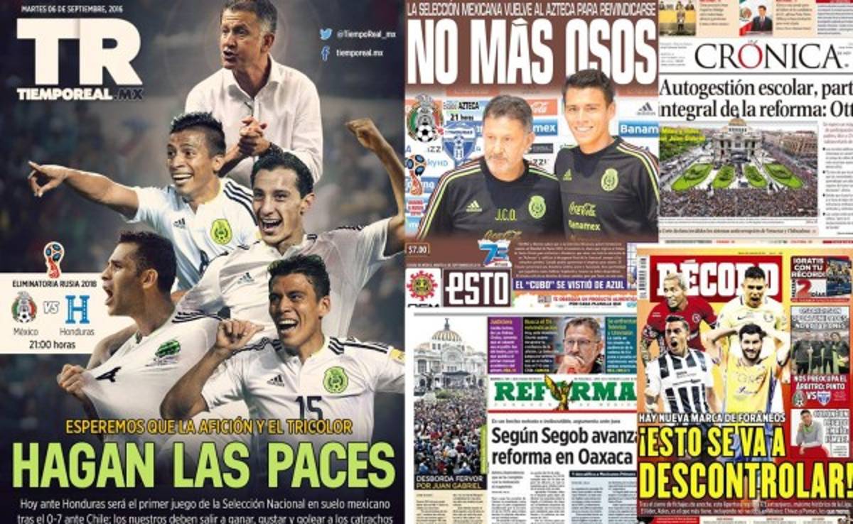 Titulares de la prensa azteca previo al México-Honduras: 'No más osos'