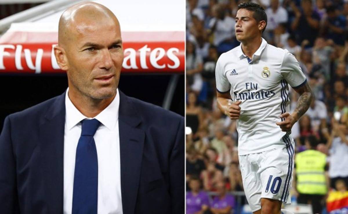 Zinedine Zidane asegura que James no abandonará el Real Madrid