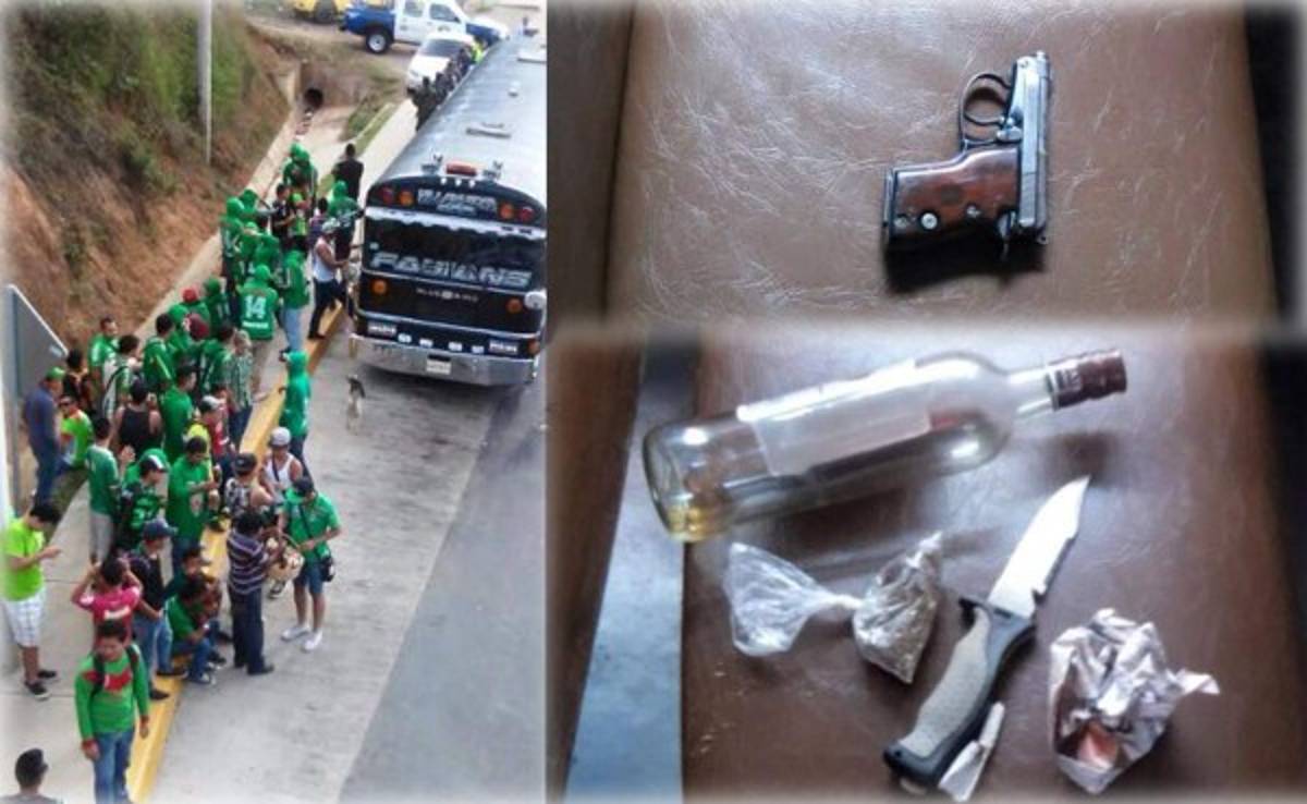 ¡Seguidores del Marathón fueron detenidos con armas y marihuana!