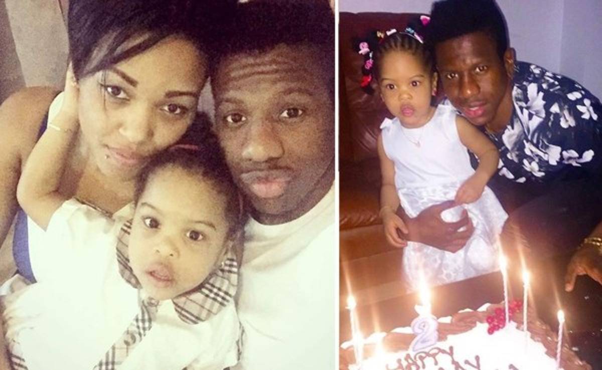 La última foto de Patrick Ekeng junto a su esposa e hija