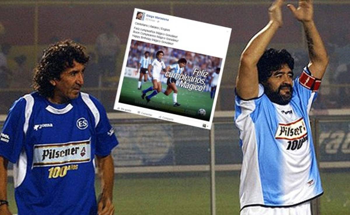 El mensaje de Diego Maradona al salvadoreño 'Mágico' González