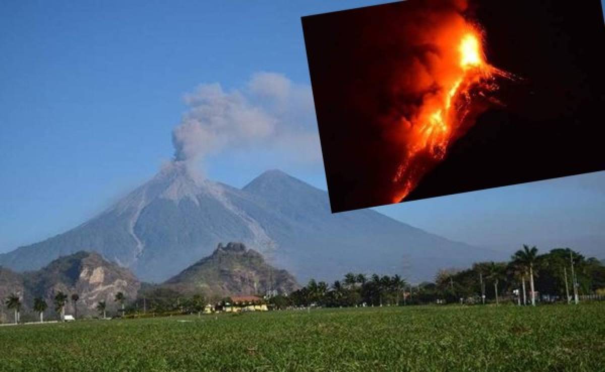 Erupción del Volcán de Fuego acapará la atención previo al Guatemala-Honduras