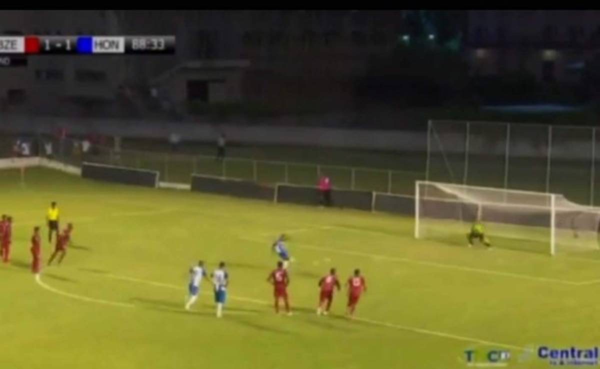 VIDEO: El gol de Óscar Salas de penal con el que Honduras le gana a Belice
