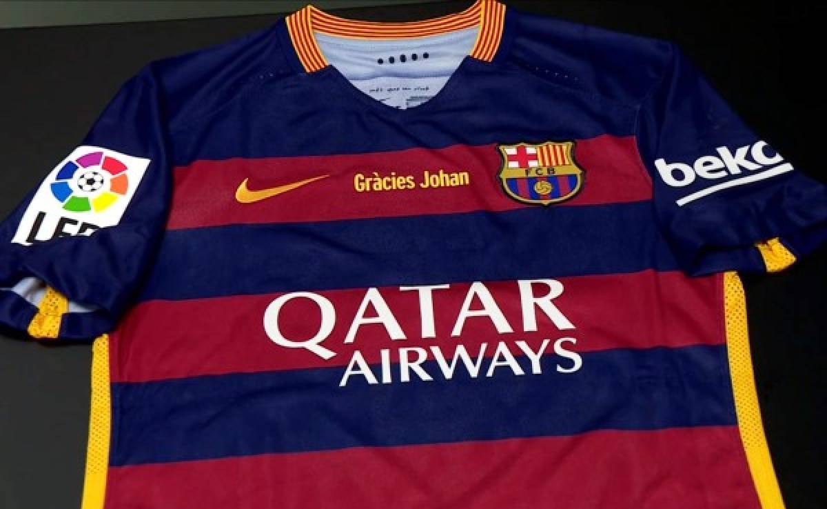 En honor a Cruyff, así será la camiseta que usará el Barcelona ante el Real Madrid