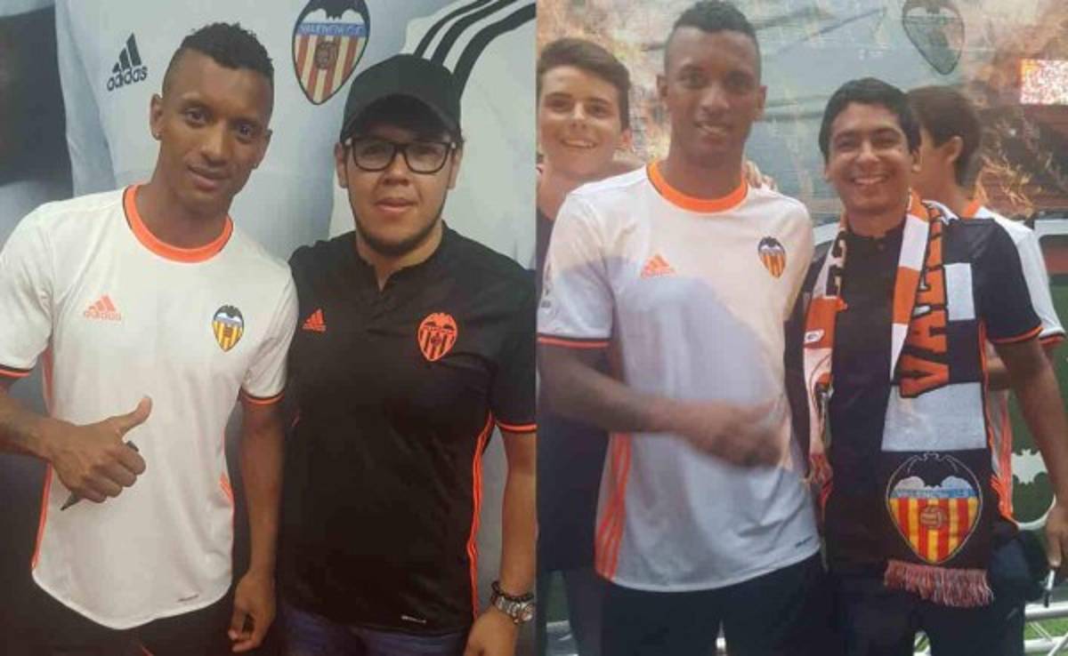 Hondureños estuvieron en la presentación del Nani en el Valencia