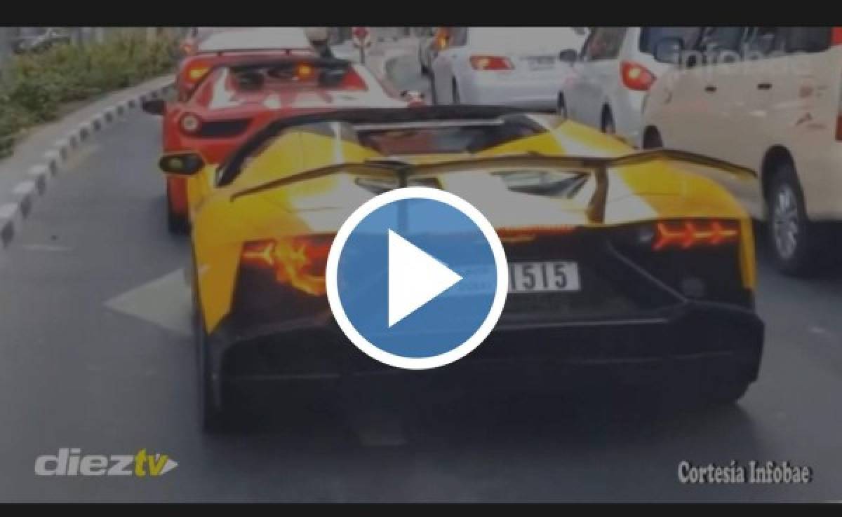 VIDEO: Salió a la calle a presumir su Lamborghini y lo terminó incendiando