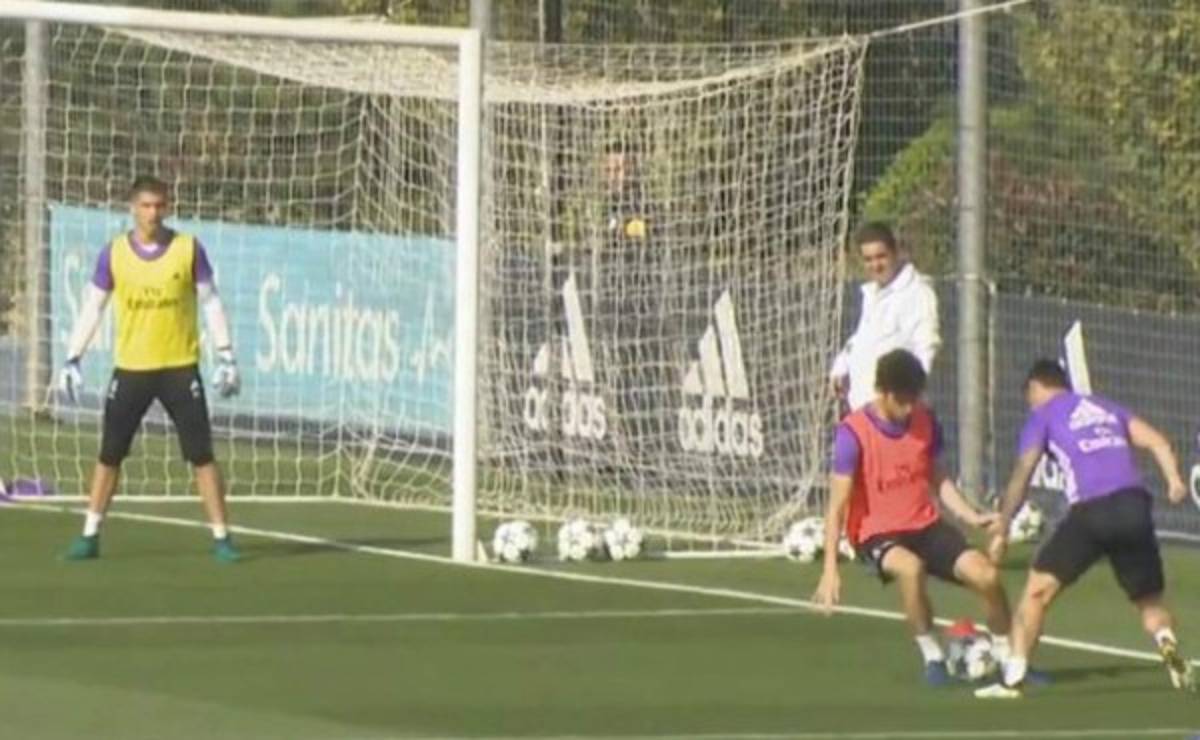 VIDEO: El maradoniano gol de James Rodríguez en el entrenamiento del Real Madrid