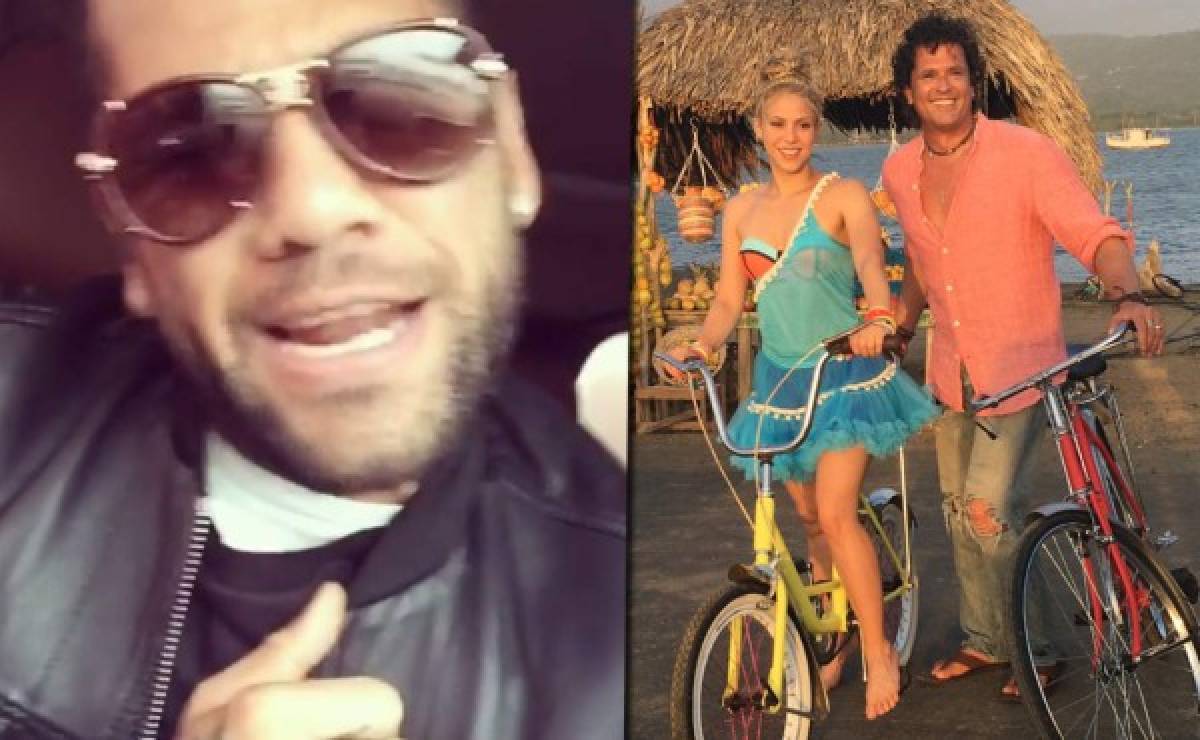 Dani Alves se une a la fiebre de 'La Bicicleta' de Carlos Vives y Shakira