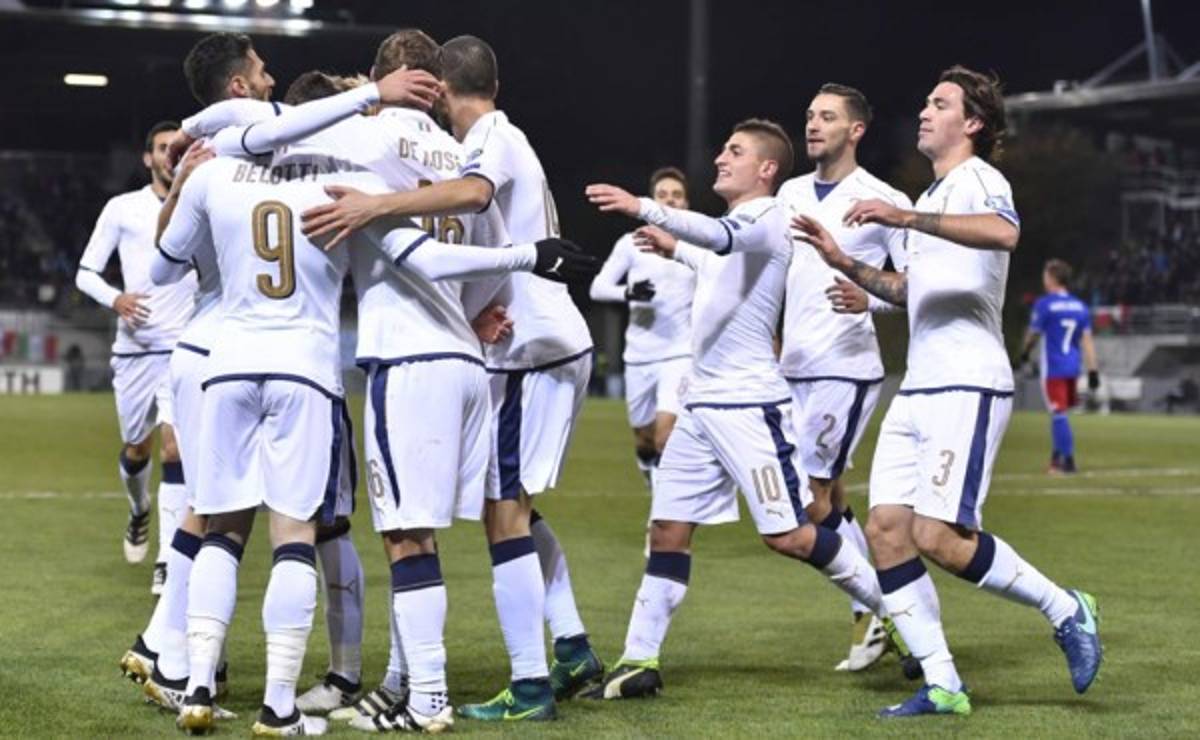 Italia goleó en Liechtenstein y mantiene el ritmo de España