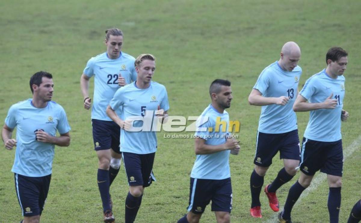 FOTOS: Así fue el primer entrenamiento de Australia en San Pedro Sula