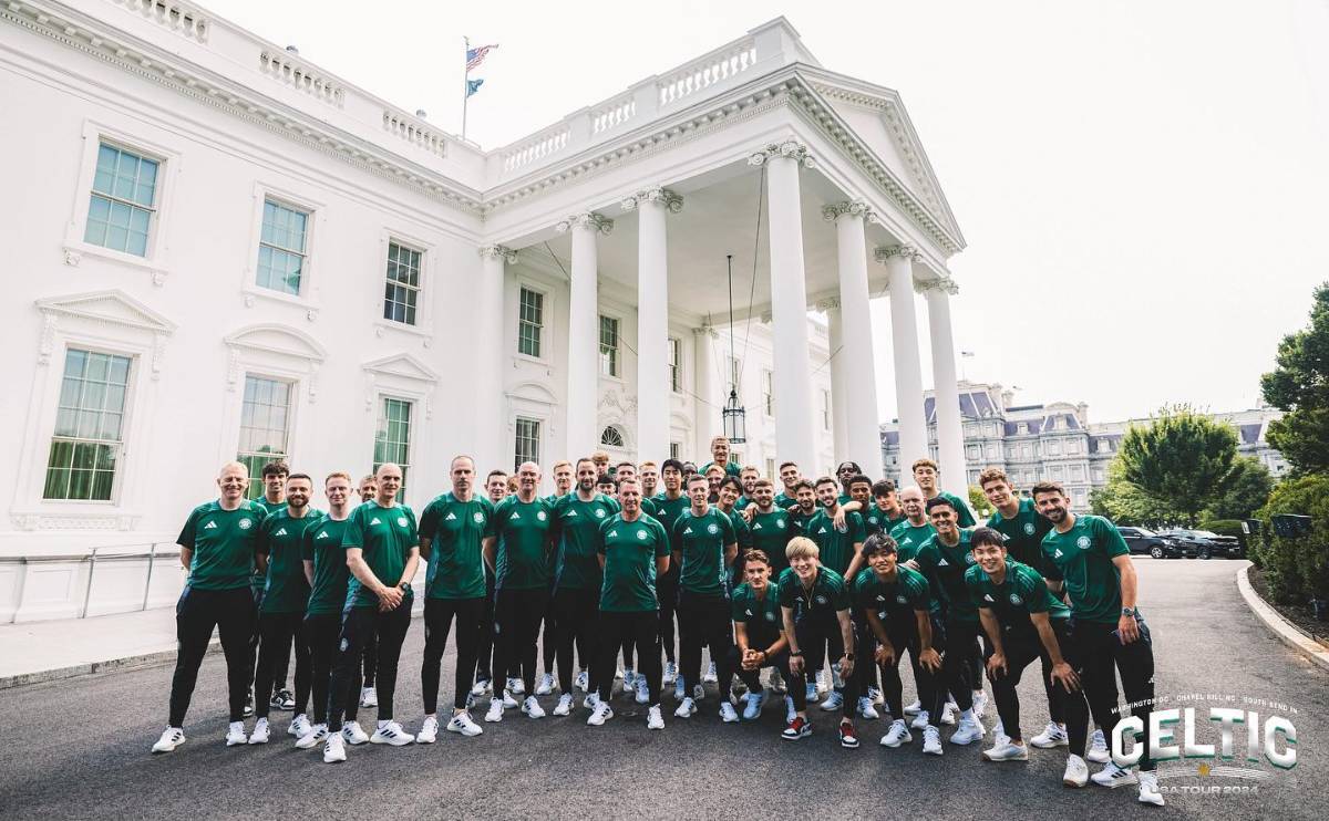 El hondureño Luis Palma visita la Casa Blanca y desata la locura de niños en la gira del Celtic en Estados Unidos