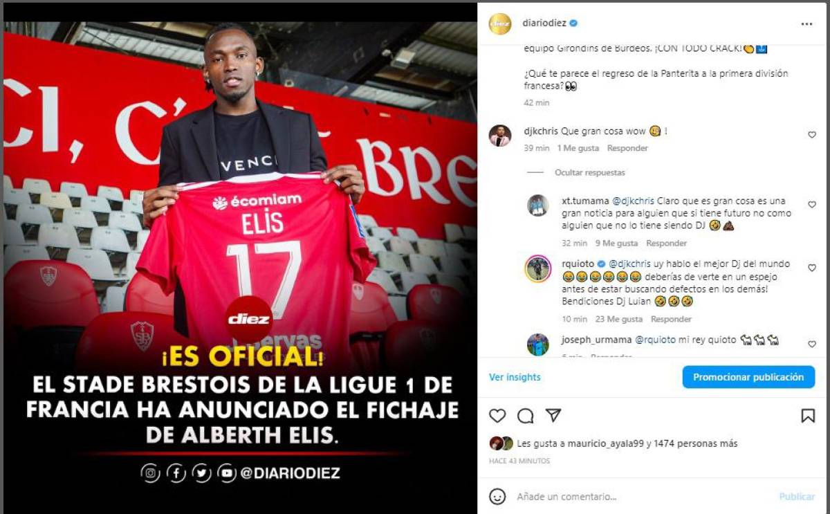 Desde la Ligue 1 de Francia hasta Mauricio Dubón a la MLB: Las personalidades que felicitaron a Alberth Elis tras fichar por Brest
