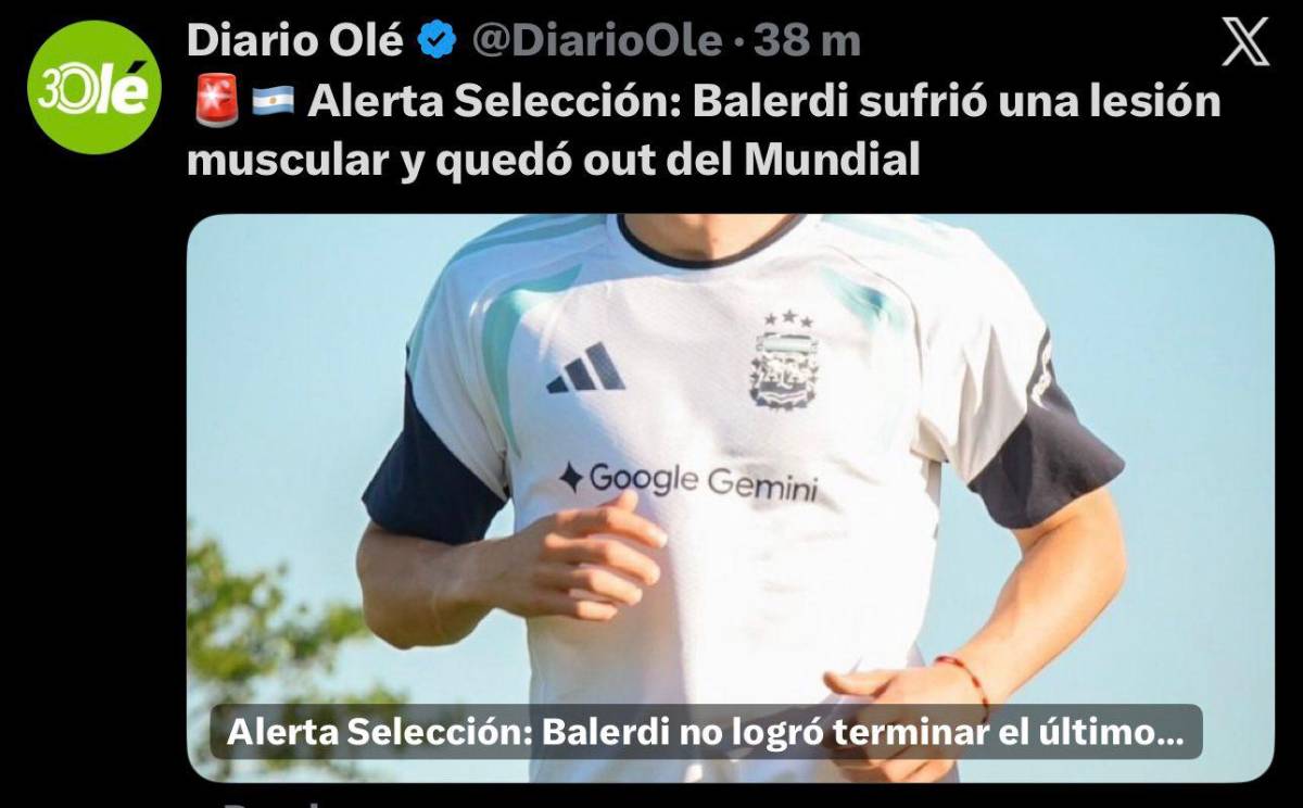Prensa argentina reacciona al duelo ante Honduras y la sensible baja: Dominio amplio