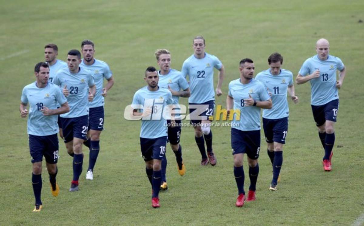 FOTOS: Así fue el primer entrenamiento de Australia en San Pedro Sula