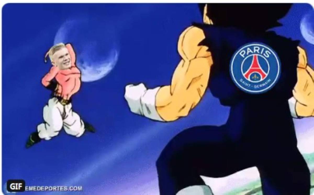 Los crueles memes donde Haaland humilla a Neymar y a Mbappé con su doblete en Champions