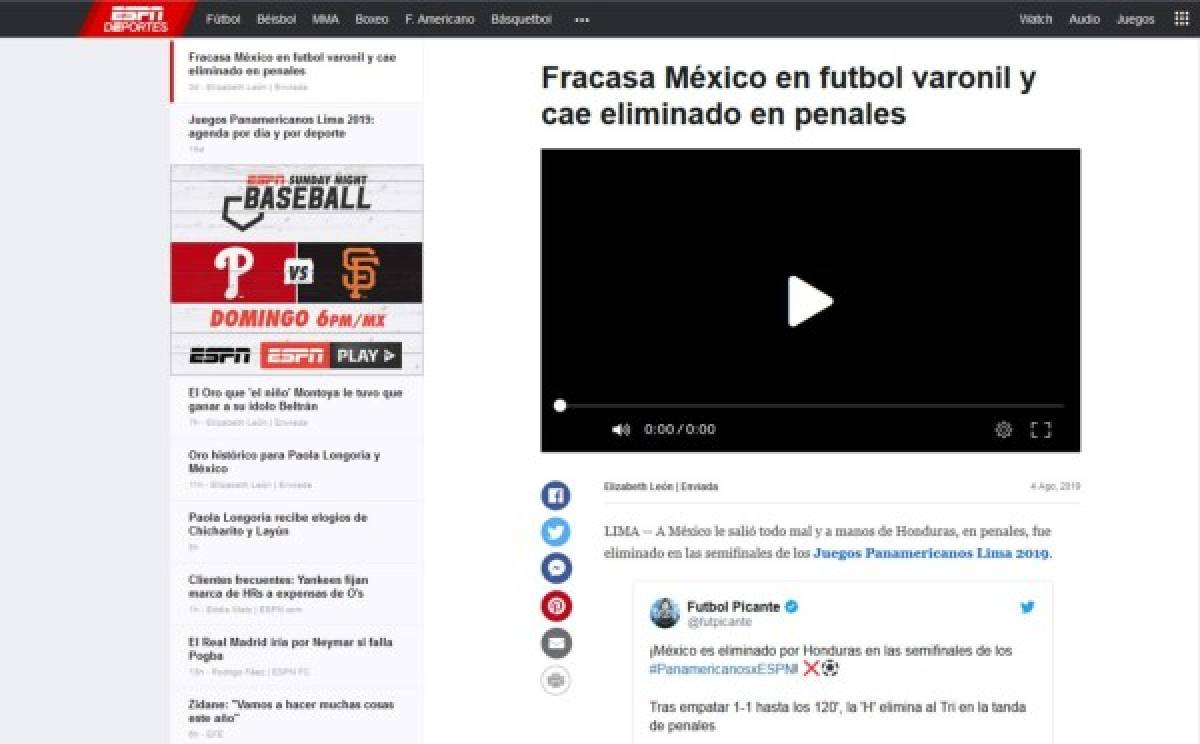 Prensa internacional ataca a México tras caer ante Honduras: 'Tricolor de tercera'