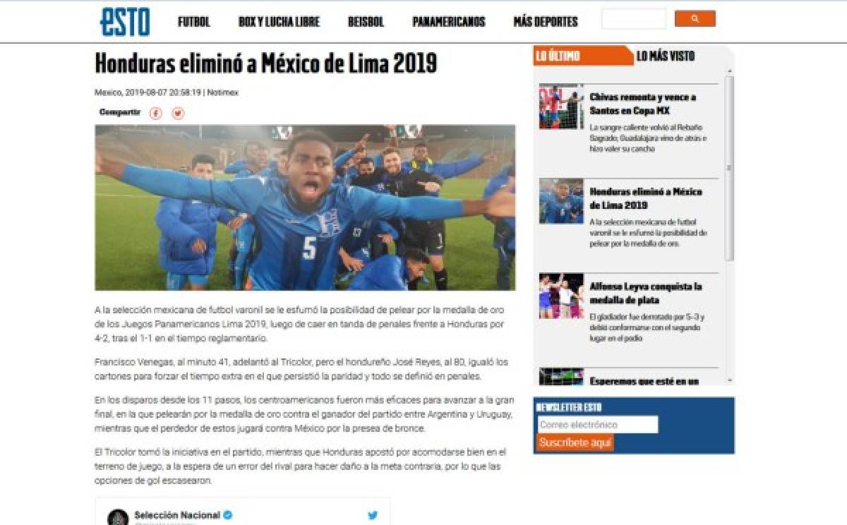 Prensa internacional ataca a México tras caer ante Honduras: 'Tricolor de tercera'