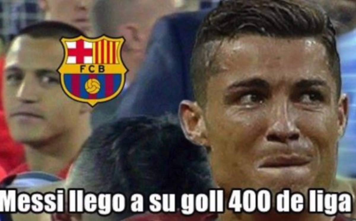 Los memes destrozan a Cristiano Ronaldo y Real Madrid por el gol 400 de Lionel Messi