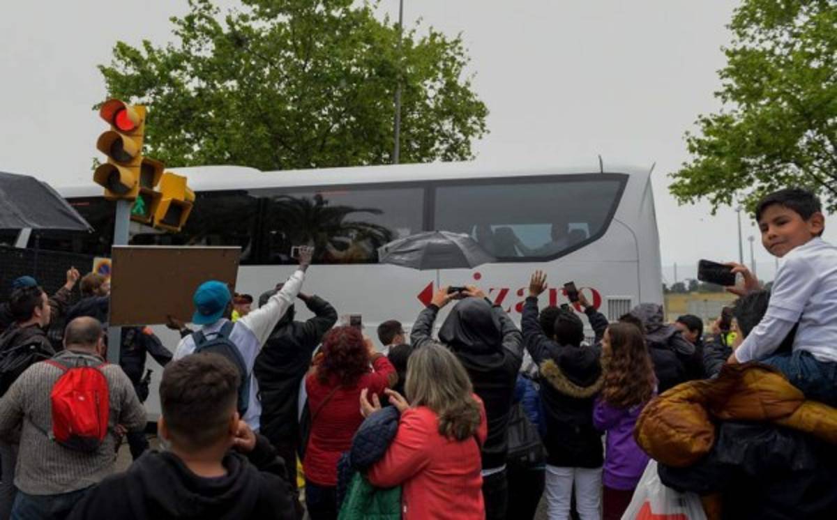 Ambientazo: Hondureños presentes en el Camp Nou para el Barcelona contra Real Madrid