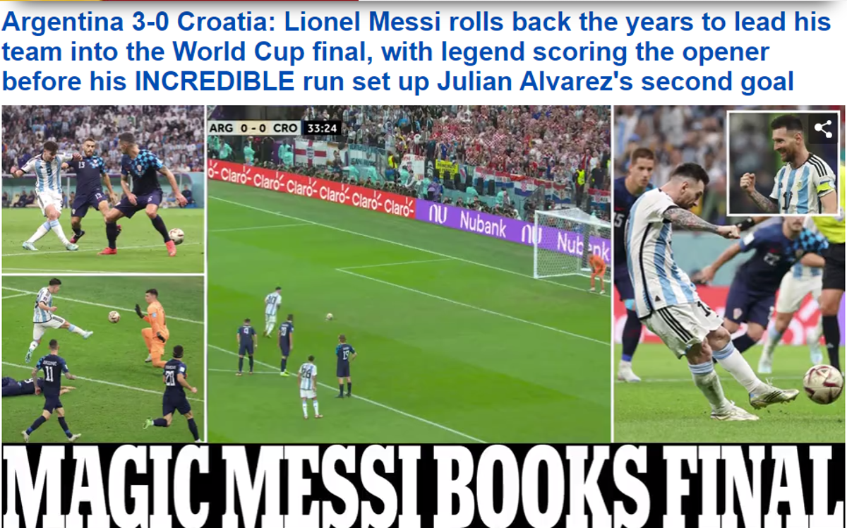 El mundo rendido ante “un marciano llamado Messi”: medios piden “vestir” a Leo tras exhibirse en el Argentina - Croacia