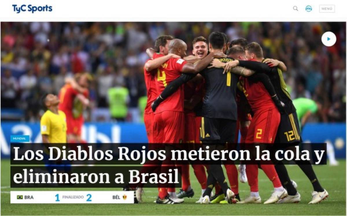 PORTADAS: Así titulan los medios argentinos el fracaso de Brasil ante Bélgica