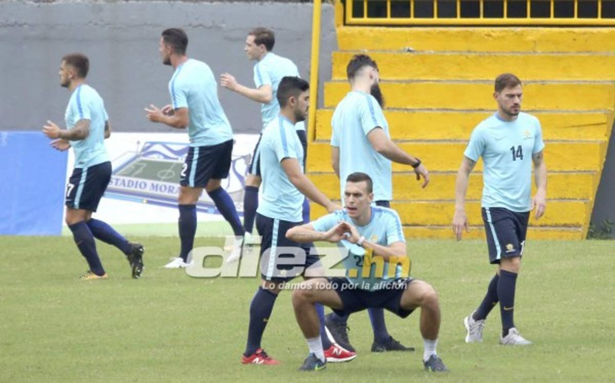 FOTOS: Así fue el primer entrenamiento de Australia en San Pedro Sula