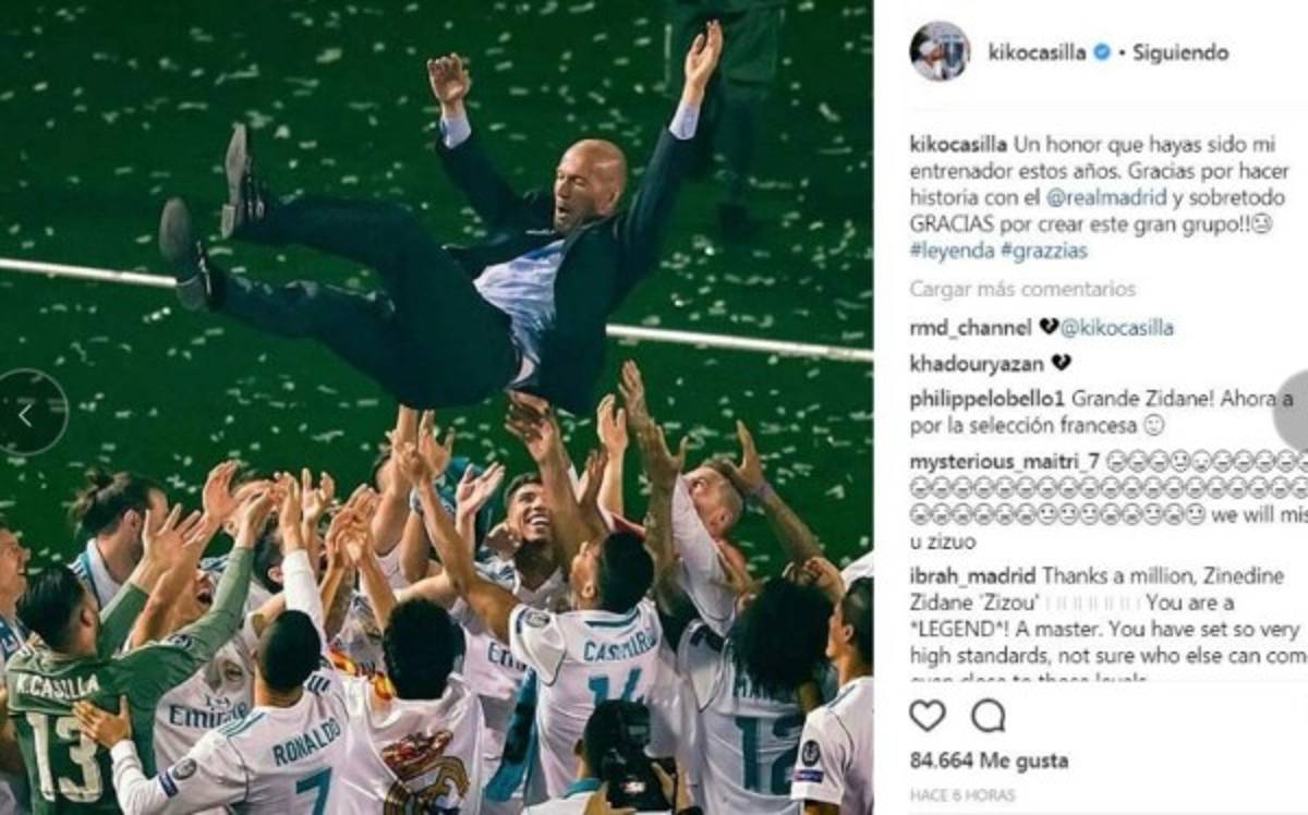 Emotivas palabras: Así se despidieron de Zidane los jugadores del Real Madrid en sus redes sociales