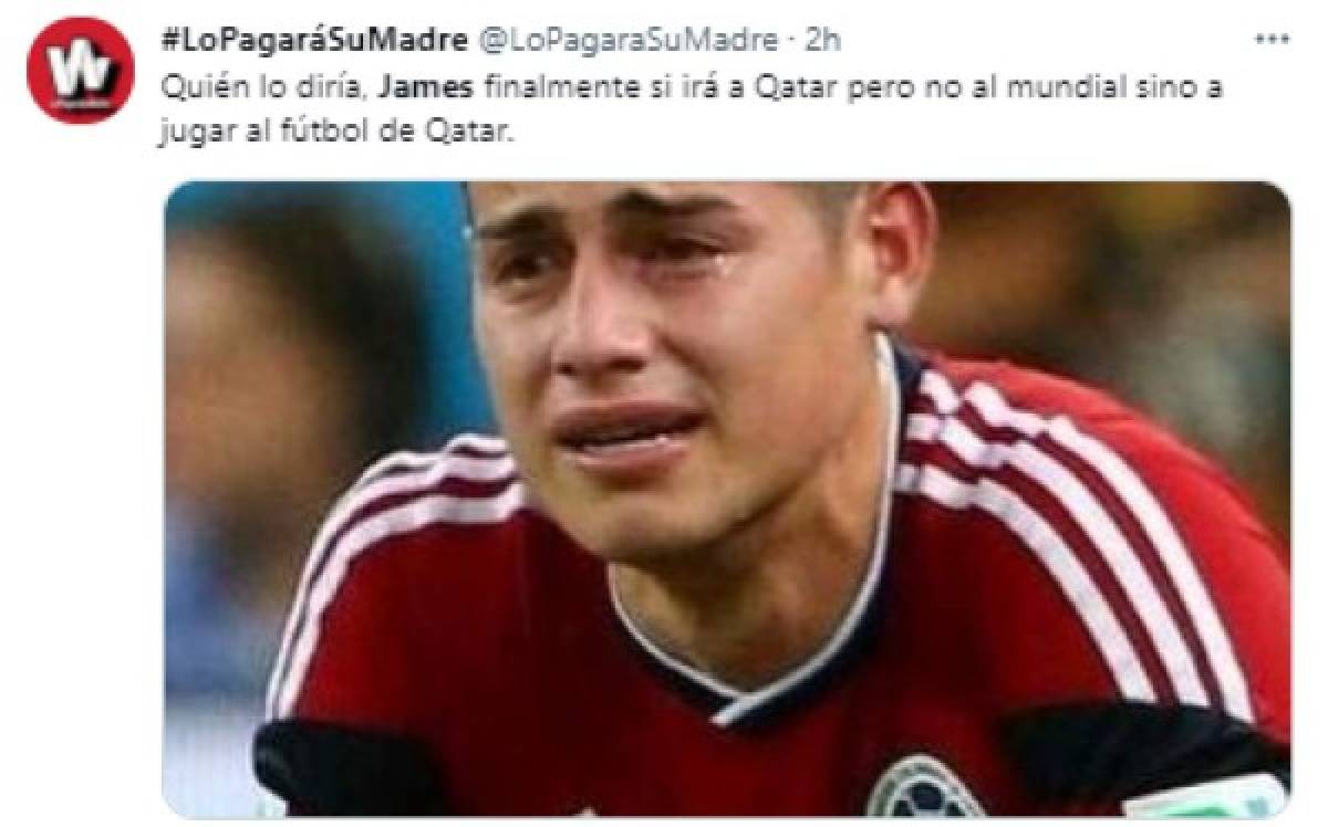 James Rodríguez es destrozado con divertidos memes por su eventual llegada al fútbol de Qatar