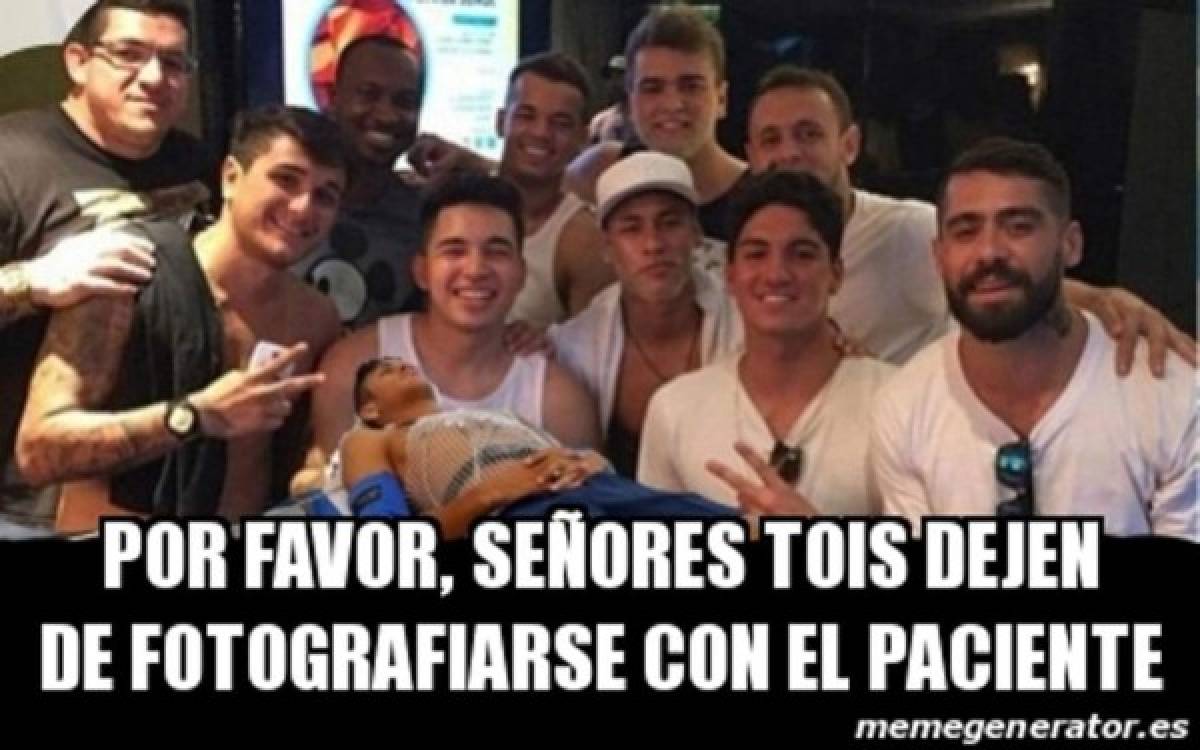 Las tremendas burlas que dejó la lesión y operación de Neymar en Brasil