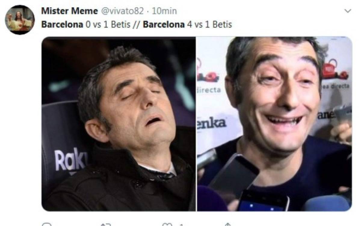 Crueles: Los memes de la paliza del Barcelona al Betis con los gestos de Messi como protagonistas