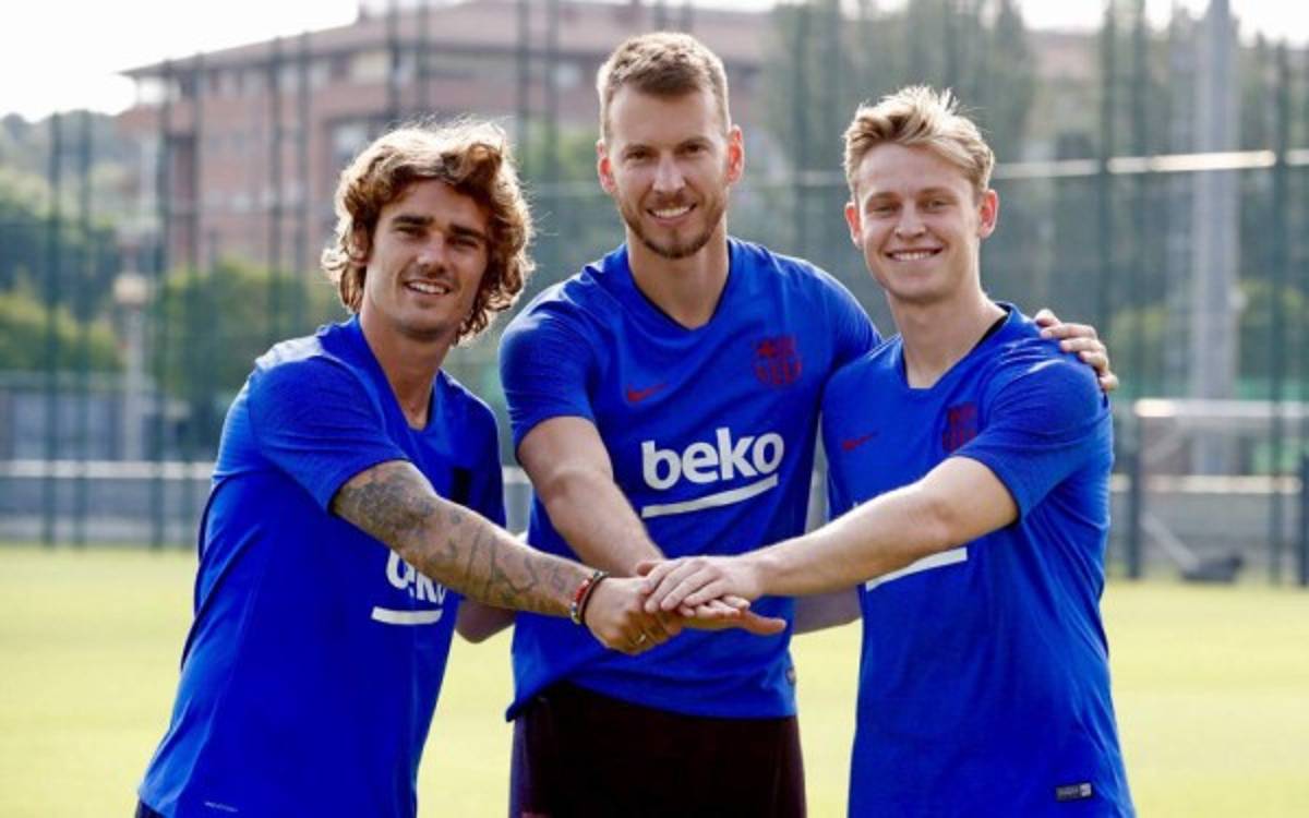 Griezmann, pura risa: Así fue el primer entrenamiento del Barcelona con sus fichajes