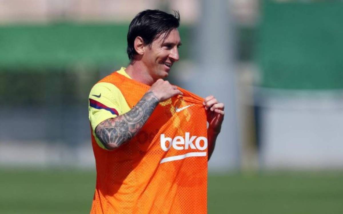 Liga Española: Messi sorprende en el entrenamiento del Barcelona con nuevo look