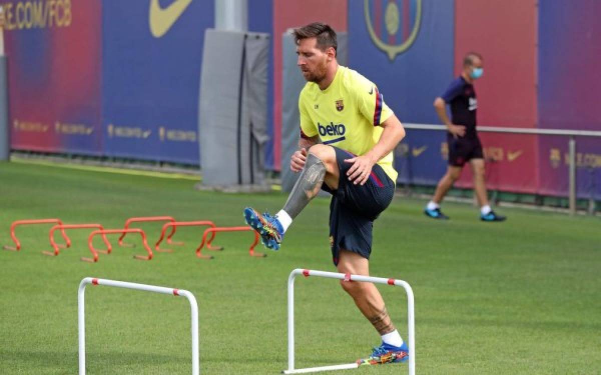 Barcelona regresa a los entrenamientos y Messi sorprende con sus peculiares y nuevos botines