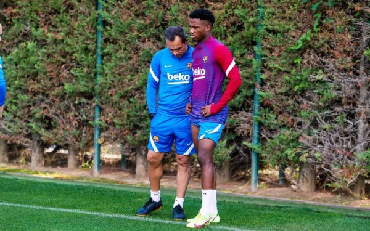 Así fue el primer entreno del Barcelona post Koeman y con el nuevo DT: ¿Mal gesto de Laporta?