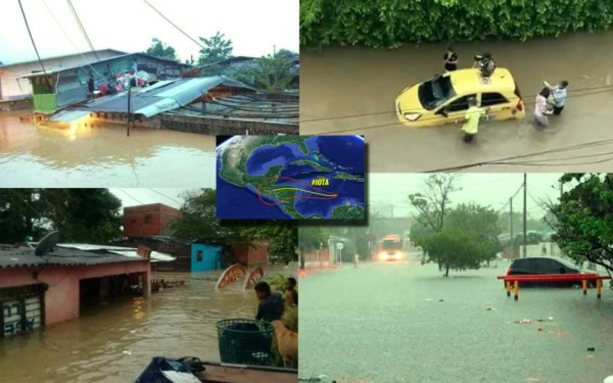 La tormenta Iota golpea a Colombia; Cartagena de Indias, bajo el agua