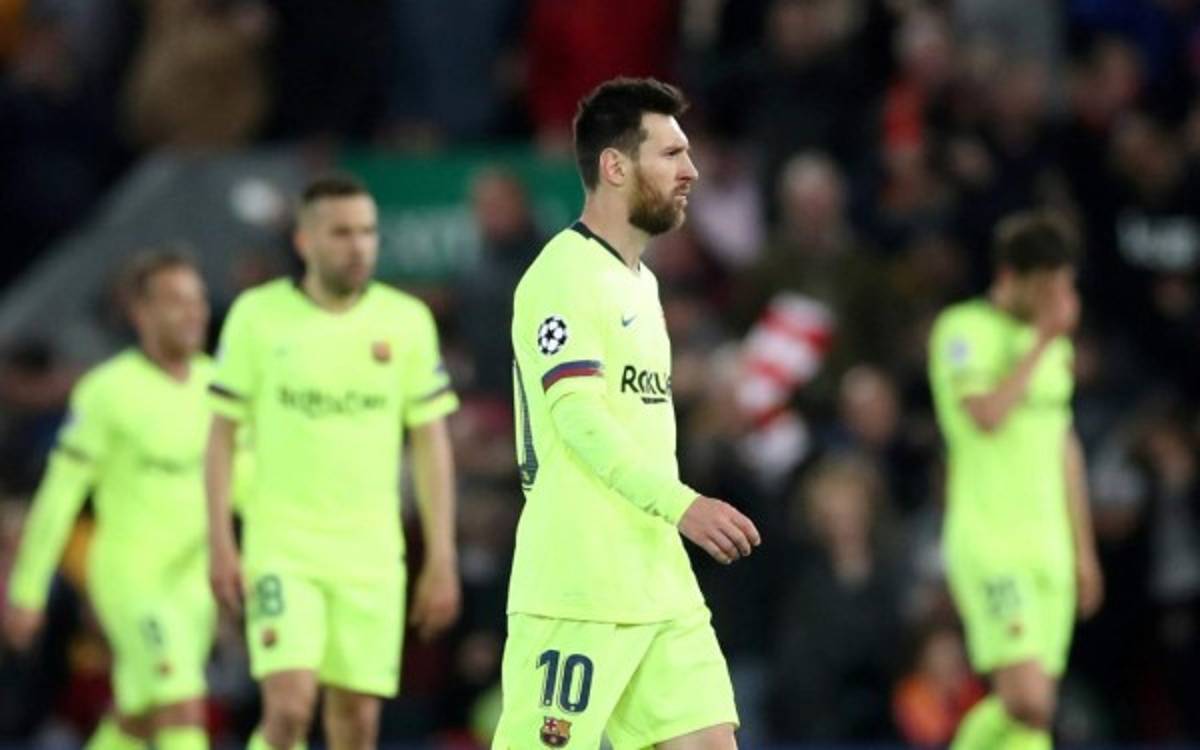 FOTOS: El sufrimiento de Messi tras la eliminación del Barcelona ante Liverpool