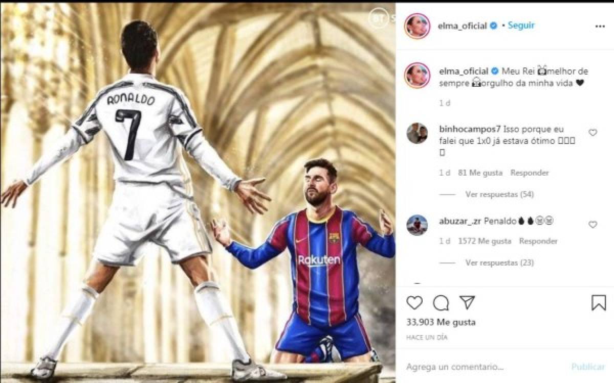 Así es Elma, la hermana de Cristiano Ronaldo que incendió las redes por un posteo contra Messi