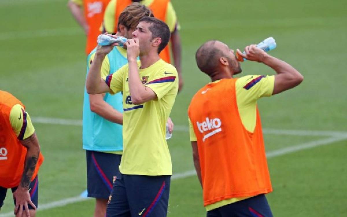 Fotos: El primer entrenamiento colectivo de Barcelona y Real Madrid post-coronavirus