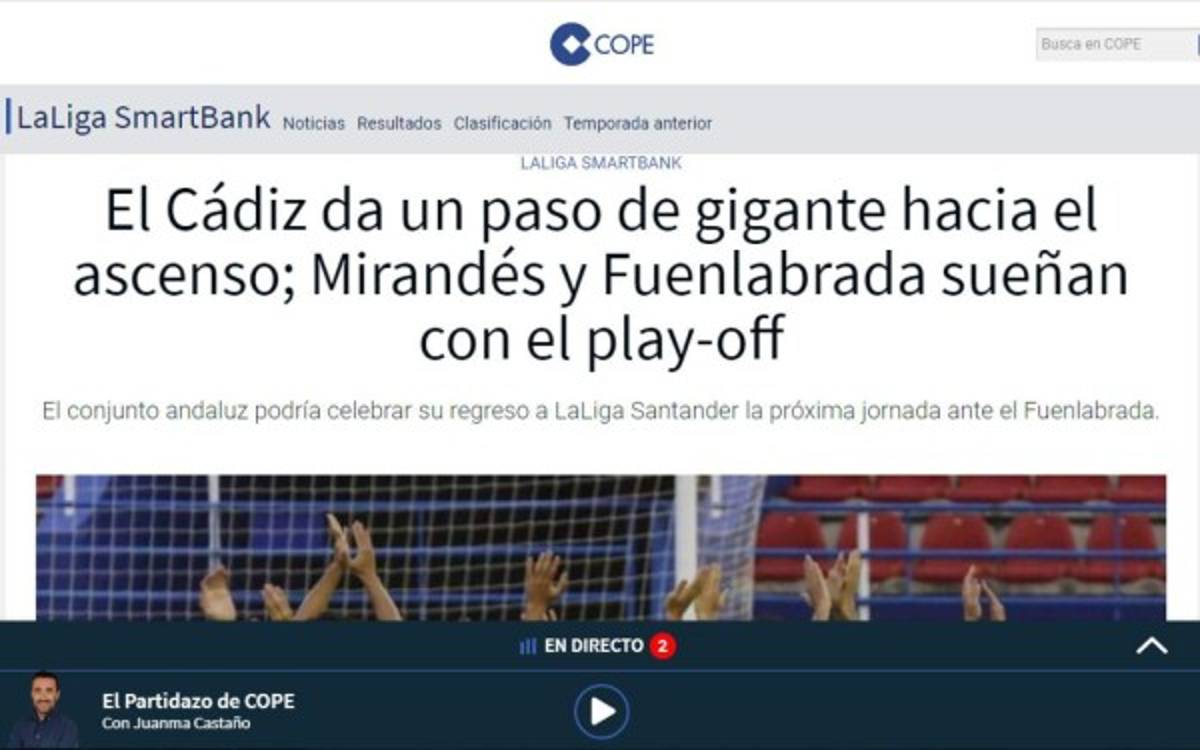 La prensa española se rinde al Choco Lozano tras su gol: 'Está dulce, acerca al Cádiz a Primera'