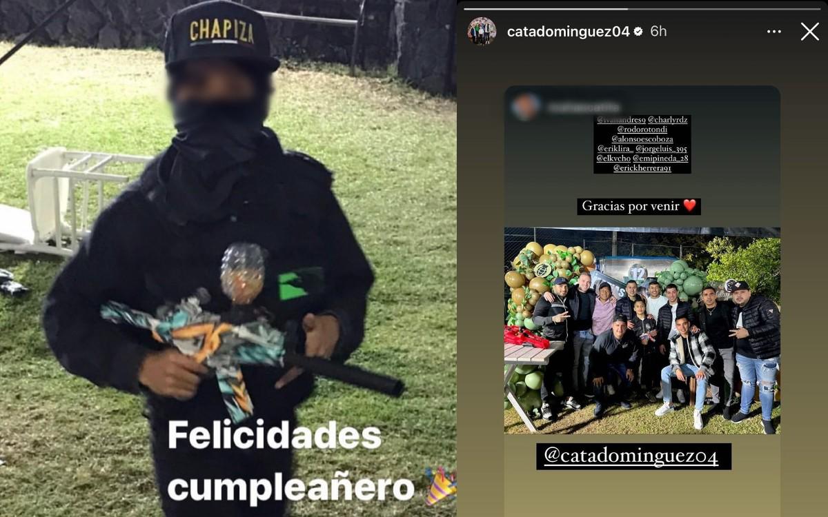 Polémica: Jugador de Cruz Azul festeja cumpleaños de su hijo con temática del narcotraficante “Chapo” Guzmán