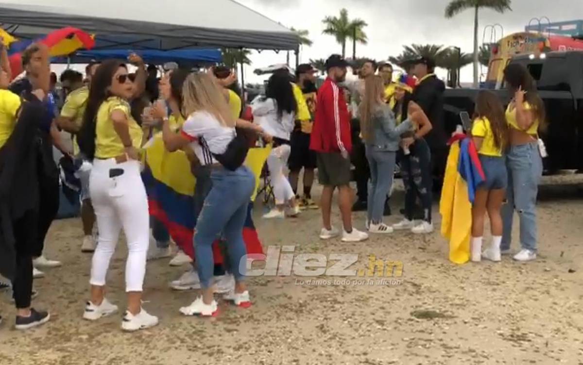 El reencuentro que se dio previo a la derrota de la ‘H’ en Florida y aficionada hondureña fue conquistada por colombiano