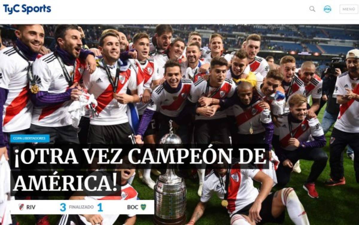 ¡Campeones! La prensa mundial se rinde ante River tras conquistar la Copa Libertadores