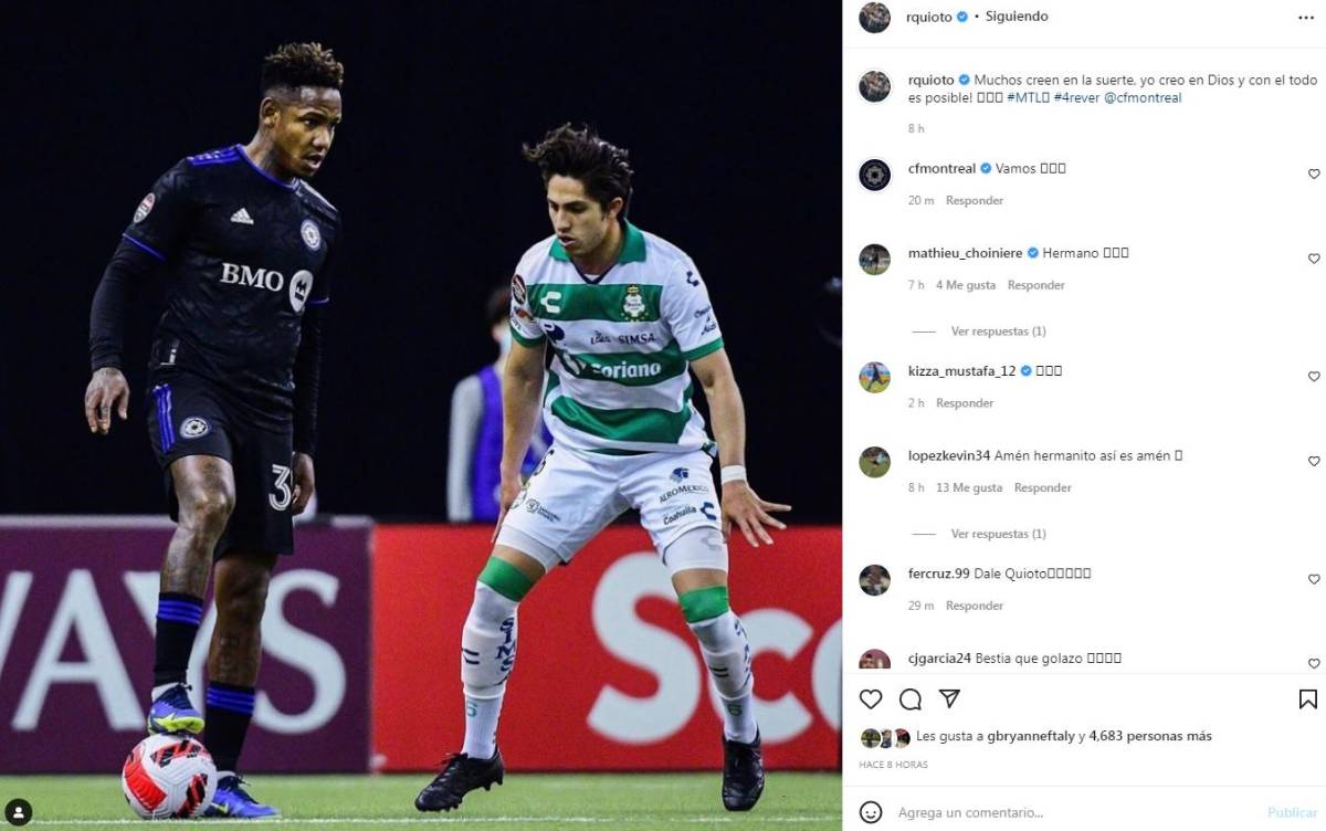 ¡Se fue ovacionado y contundente mensaje en su festejo! La inolvidable noche de Romell Quioto en Concachampios ante Santos Laguna