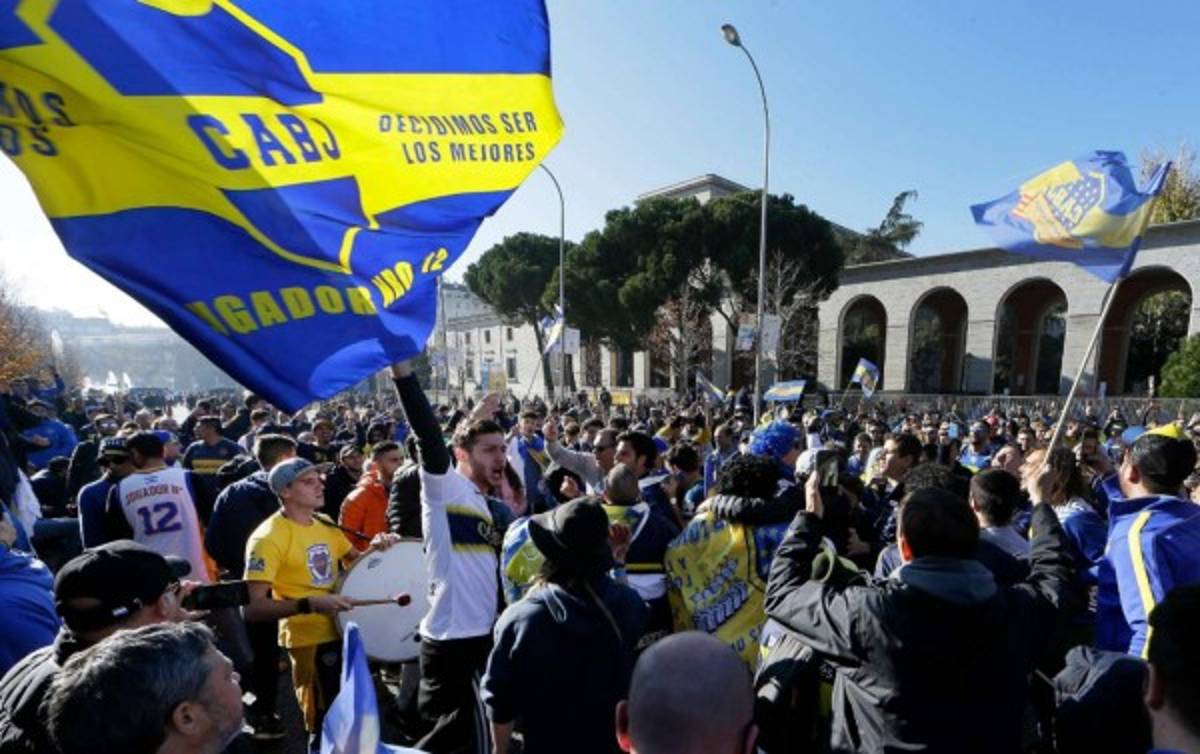 ¡Locura! El ambientazo en Madrid a pocas horas del River-Boca en la final de Libertadores