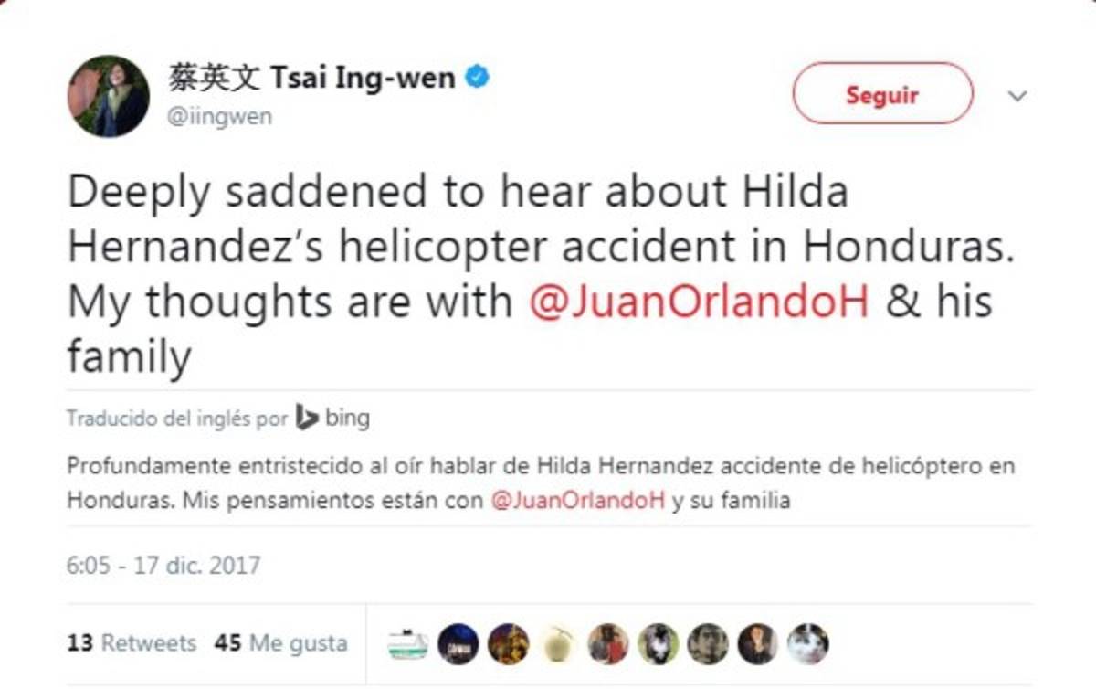 Los personajes que se solidarizan con JOH por la muerte de Hilda Hernández